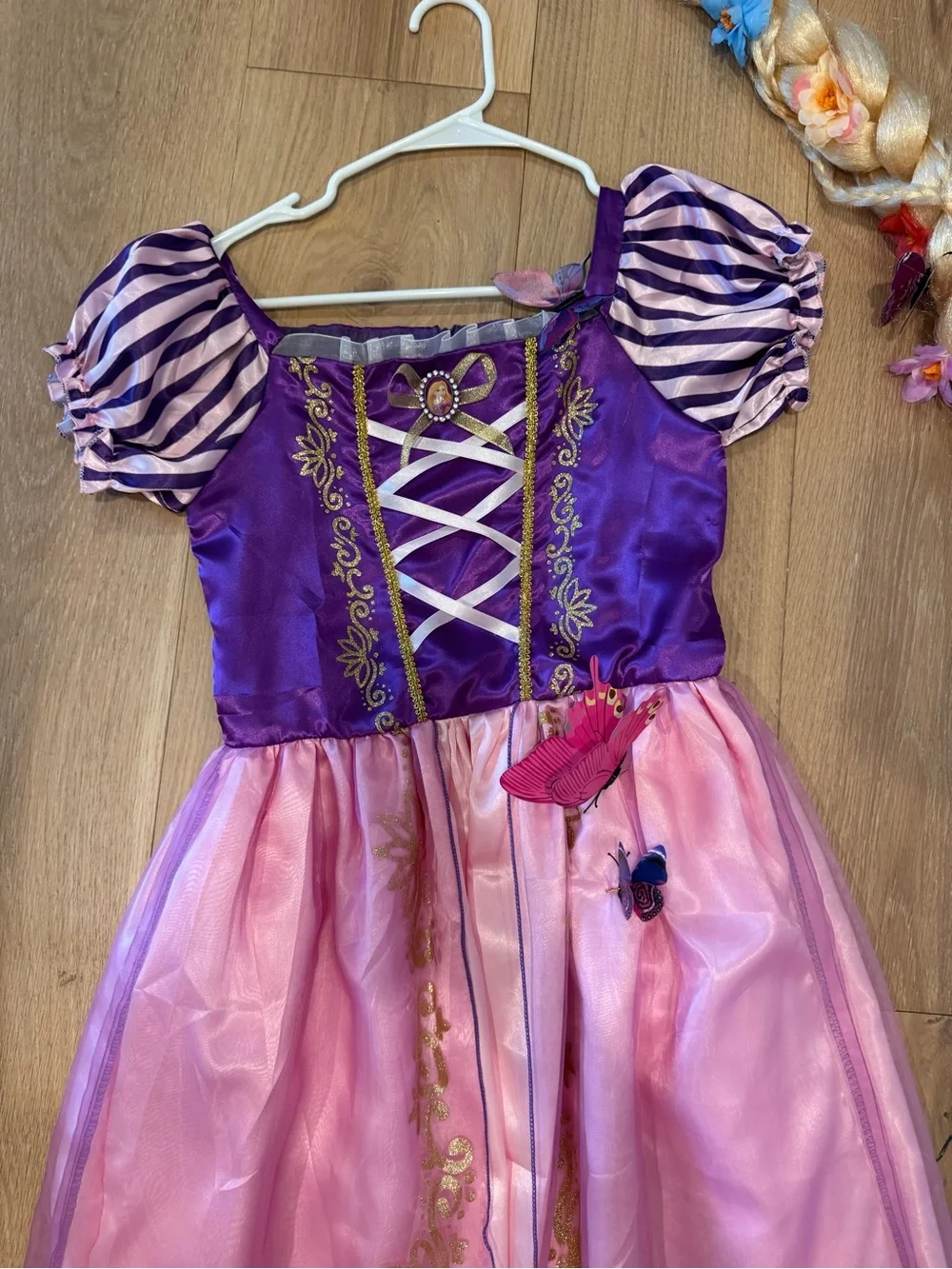 Dressy Daisy Purple & Pink Princess Rapunzel Costume with Braid